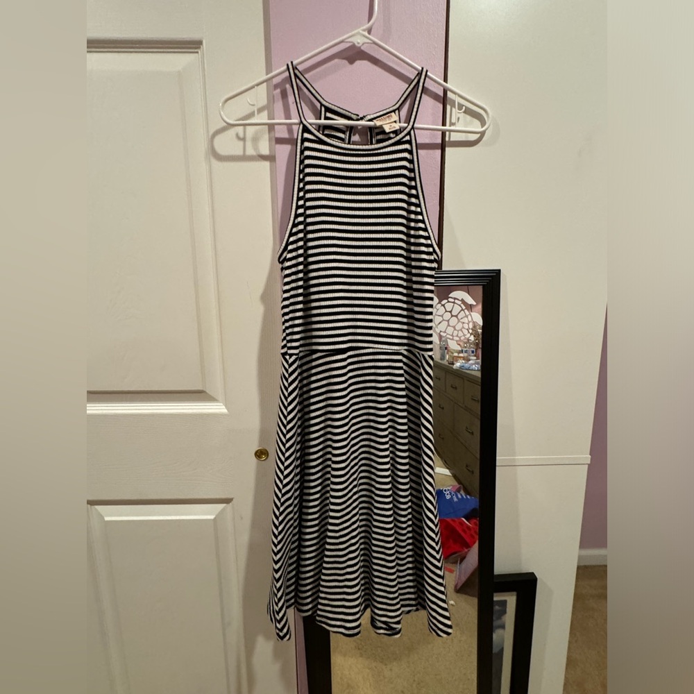 Striped Black and White Dress
